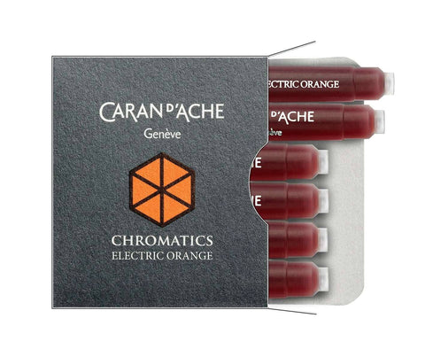 CARAN D'ACHE Tintenpatrone Electric Orange für kreatives Schreiben und Zeichnen