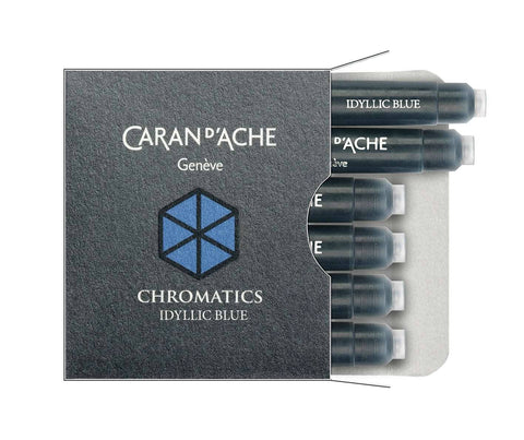 CARAN D'ACHE Tintenpatrone Idyllic Blue, Set mit 6 Patronen