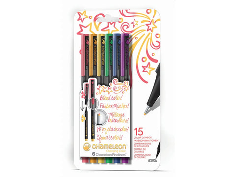 CHAMELEON Fineliner Set 0.3mm FL0601 6 Farben Primary Kugelschreiber Papedis