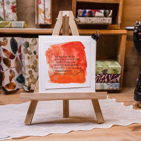 Ich wünsche dir die schönsten Flausen Karten Kreativ Werkstatt 24 Orange-Rot