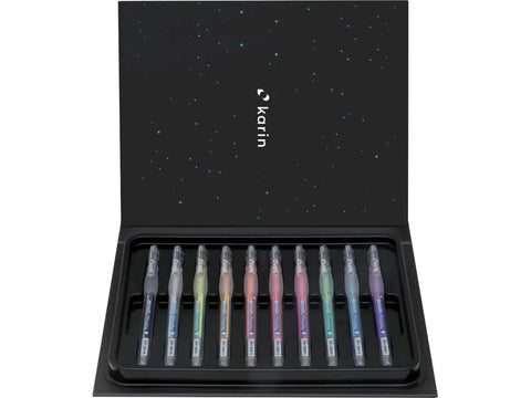 KARIN Gelpen DECOGEL Milky Way- Box mit 10 Stück Kugelschreiber Papedis