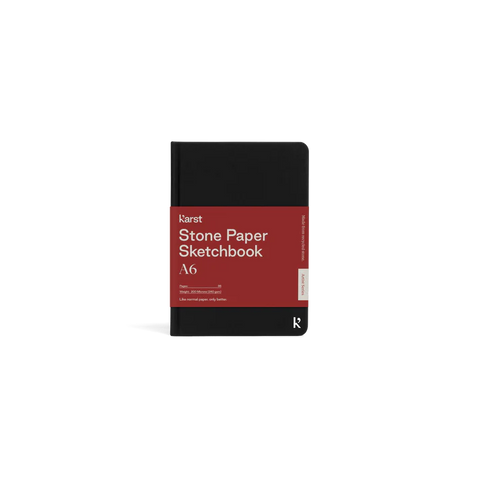 Skizzenbuch A6 aus Steinpapier von Karst, ideal für kreative Arbeiten.