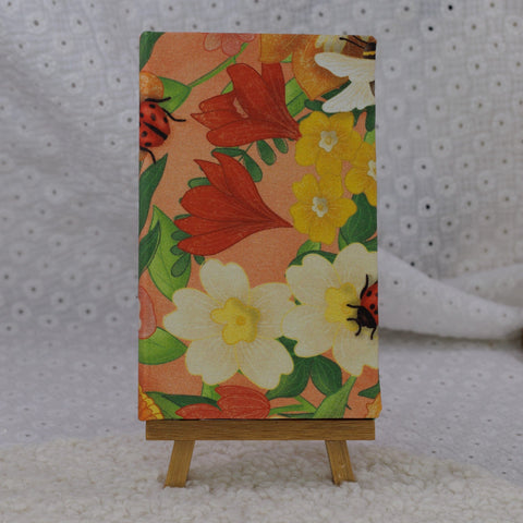 Notizbuch - Frühlingswiese Notizbuch Kreativ Werkstatt 24 Kapitalband grün - dots