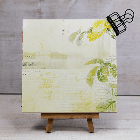 Handgebundenes Notizbuch mit gelben Rosen von Kreativ Werkstatt 24
