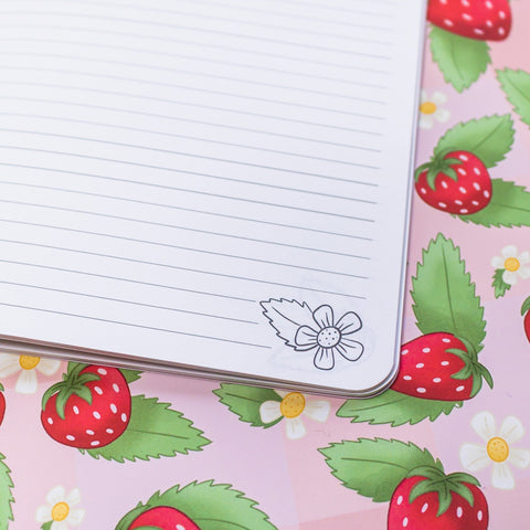 Notizheft A5 - Erdbeeren Notizhefte Kreativ Werkstatt 24 Liniert