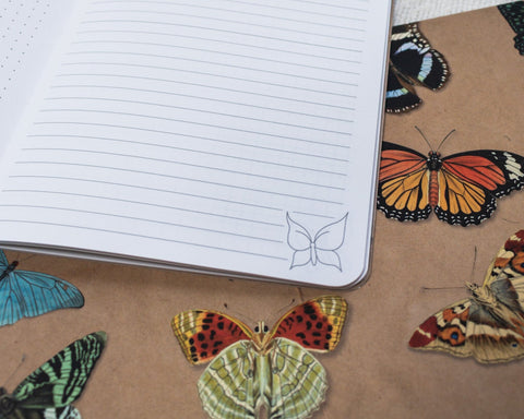 Notizheft A5 - Schmetterling Notizhefte Kreativ Werkstatt 24 Liniert