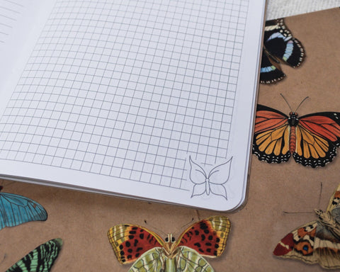Notizheft A5 - Schmetterling Notizhefte Kreativ Werkstatt 24 Kariert
