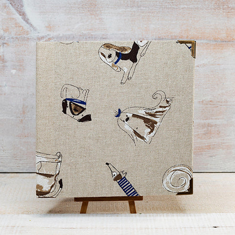 Robuster stoffbezogener Ordner 20x20 cm mit Hundemotiv von Kreativ Werkstatt 24