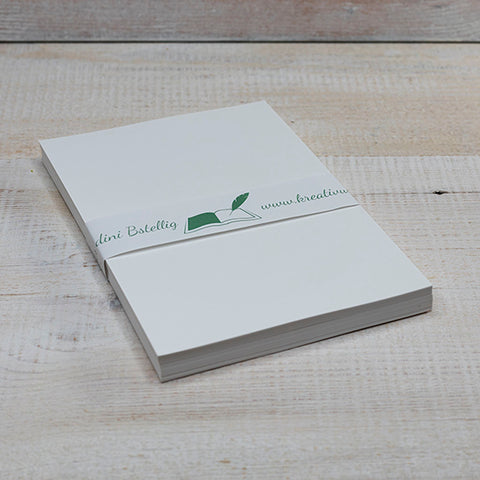 Unipapier Cremeweiss 13.5 x 11.8 cm - 120 gr. Notizblock Kreativ Werkstatt 24