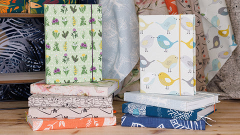 Notizbücher mit Canvas bezogen