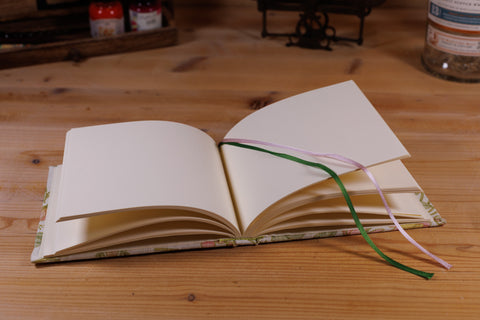 Notizbuch - Leinen Blüten