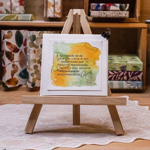 Ich wünsche dir die schönsten Flausen (Kopie) Karten Kreativ Werkstatt 24 Grün-Orange 