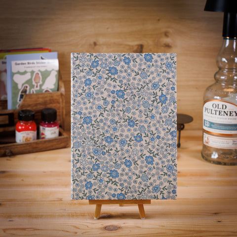 Notizbuch - blaue Blüten Notizbuch Kreativ Werkstatt 24 