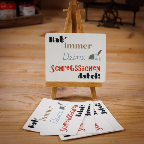 Sticker - Hab' immer deine Schreibsachen dabei? Sticker Kreativ Werkstatt 24 Vinyl - Wasserfest 