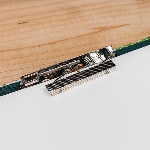 Stoffbezogenes Klemmbrett als Ordner 23x17 cm - Muster grün Notizblock Kreativ Werkstatt 24 