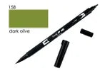 TOMBOW Dual Brush Pen ABT | Farbset zur Frühlingswiese Kollektion Kugelschreiber Papedis dunkelolive ABT 158 